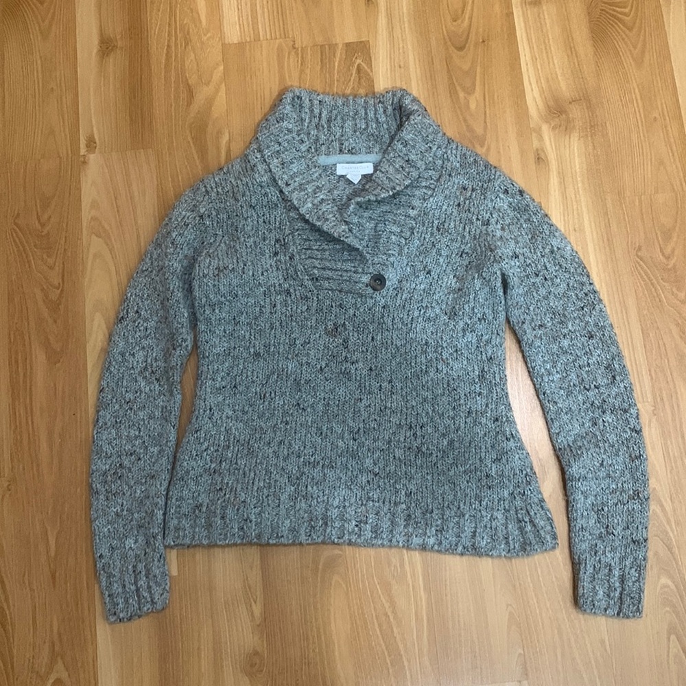 Charter Club Gray Knit Sweater | Size Petite P